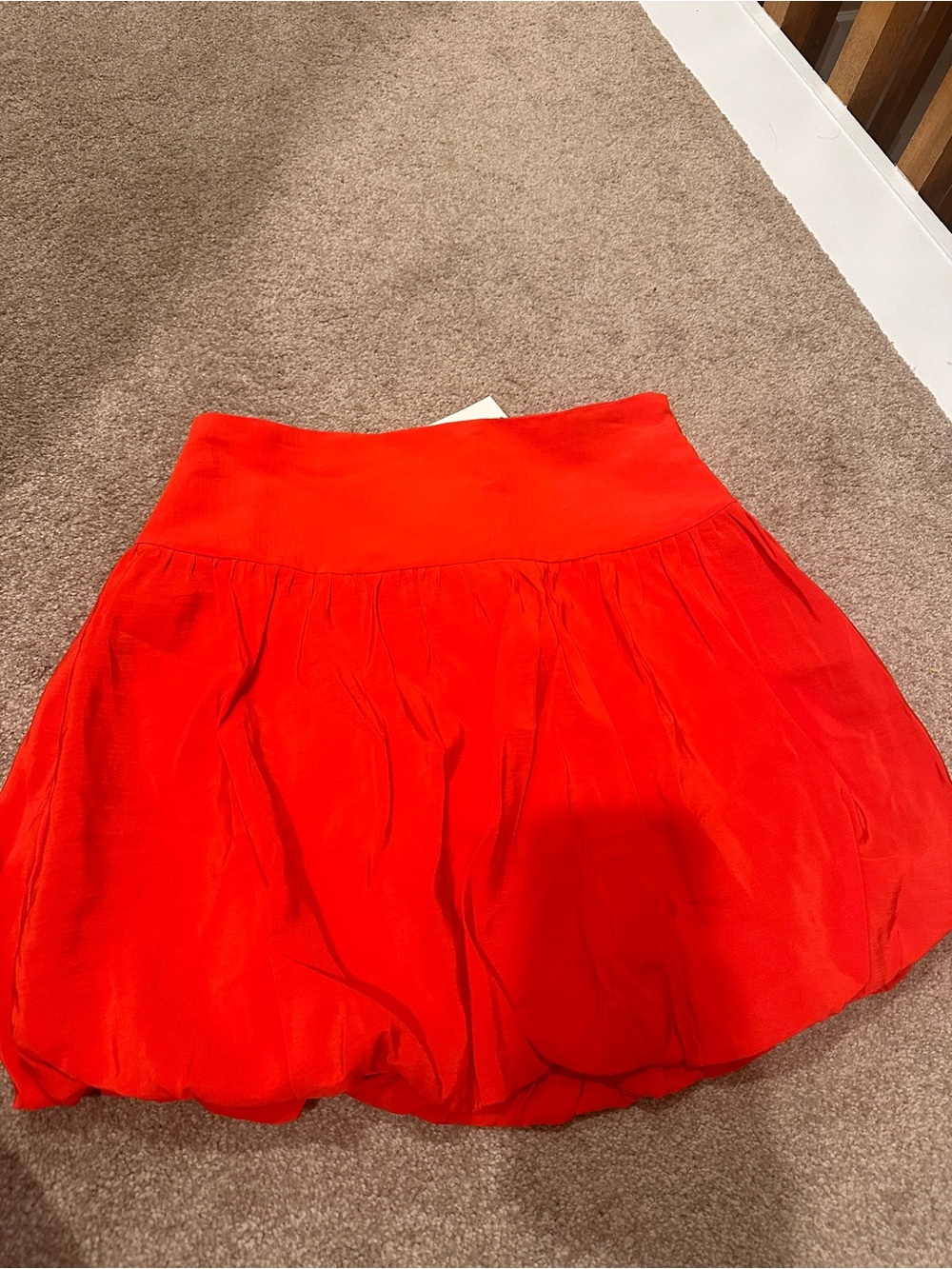 a new day Bright Red Bubble Skirt